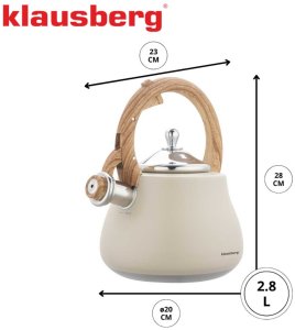 CZAJNIK STALOWY Z GWIZDKIEM 2,8L KLAUSBERG KB-7919 4
