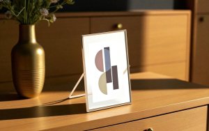 Ramka na zdjęcia 13x18 cm złota średnia 8