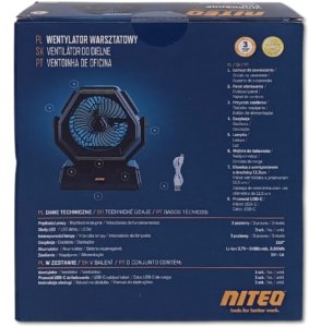 Wiatrak - Wentylator warsztatowy akumulatorowy - Niebieski 11