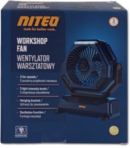 Wiatrak - Wentylator warsztatowy akumulatorowy - Niebieski 10