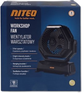 Wiatrak - Wentylator warsztatowy akumulatorowy - Czarny 10