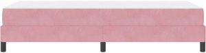 vidaXL Łóżko kontynentalne z materacem Różowy 100 x 200 cm Aksamit 8