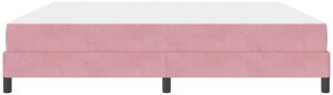 vidaXL Łóżko kontynentalne z materacem Różowy 200 x 200 cm Aksamit 8