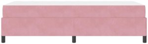 vidaXL Ramka łóżka Inny Różowy i biały 100 x 200 cm Aksamit 8