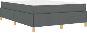 vidaXL vidaXL Łóżko sprężynowe Ciemnoszary i Biały i Ciemnoszary 140 x 190 cm 2