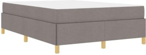 vidaXL Łóżko sprężynowe Taupe i Beżowy i Biały 140 x 200 cm Pianka 2