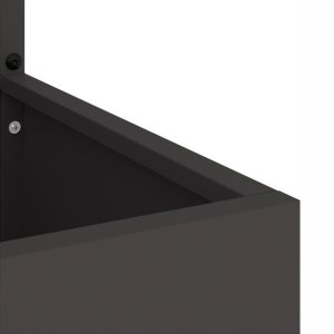 vidaXL Donica ogrodowa z dekoracyjną płytą Czarny 32 x 140 cm 8