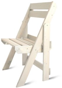 krzesło ogrodowe składane drewniane nowoczesne trwałe 55cm sosna biała 1