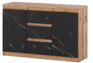 Komoda Pojemna 120cm Szafka Do Salonu Duża 3 Szuflady Sonoma San Sebastian 2