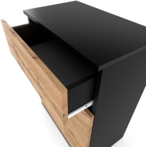 Komoda nowoczesna szuflada 60cm do salonu młodzieżowa czarny dąb wotan 3