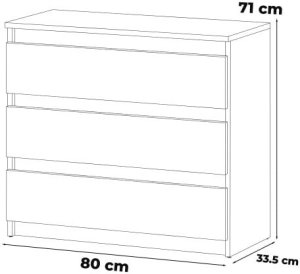 Komoda Z Szufladami 80cm Hugo Młodzieżowa Szafka Rtv Do Salonu Sypialnia 3