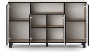 Komoda Z Drzwiczkami Do Sypialni 140cm Dąb Sonoma Biała Szafka Rtv Salon 2