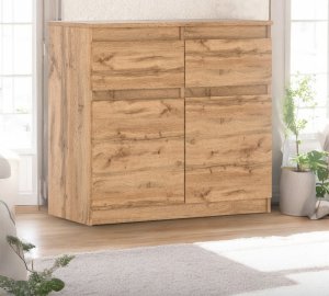 Komoda 2 Szuflady Oleksa 80cm Pojemna Szafka Rtv Salon Wotan Sebastian 2