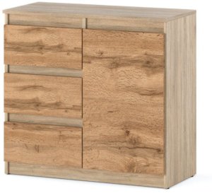 Komoda Z 2 Szufladami Wotan Sonoma Szafka Rtv Salon Sypialnia 80cm Oleksa 2