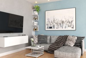 Regał Wiszący Na Książki Do Salonu Zigi Nowoczesny Na Pamiątki Biały Mat 3