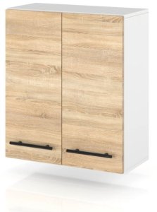 szafka kuchenna wisząca modułowa drewniana z uchwytami 60cm spremium sonoma 1