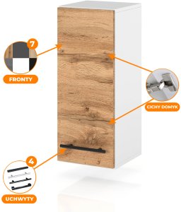 szafka kuchenna wisząca modułowa 30cm drewniana wąska spremium dąb sonoma 2