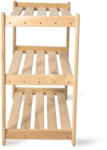 Regał R5 Magazynowy Drewniany Do Spiżarni Piwnicy 3 Półki Sosna 62cm 2