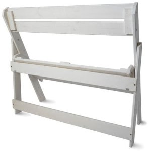 Ławka Ogrodowa Z Oparciem Drewniana Nowoczesna 105cm Sosna Biała 3