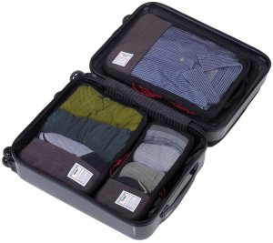 TROIKA Reise-Kompressionstaschen Set BUSINESS PACKING CUBES 3