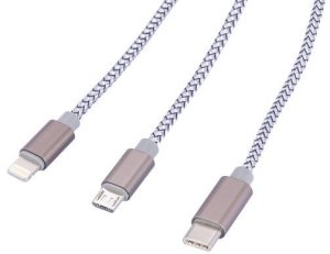 TROIKA Ladekabel TROIKA DREIZACK 2