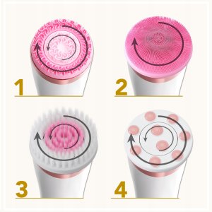 LUMINEO Professional Line Szczoteczka do twarzy Brush Pro różowa + Żel oczyszczajacy Lumineo do skóry wrażliwej 100 ml 3