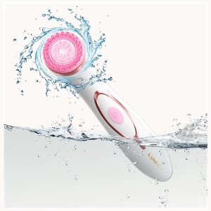 LUMINEO Professional Line Szczoteczka do twarzy Brush Pro różowa + Żel oczyszczajacy Lumineo do skóry wrażliwej 100 ml 5