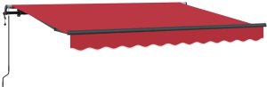 vidaXL Markiza zwijana Czerwony i Antracytowy 2