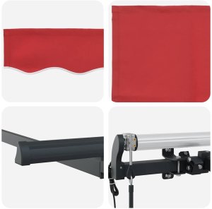 vidaXL Markiza zwijana Czerwony i Antracytowy 8