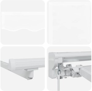 vidaXL Markiza zwijana Biały 400x200 cm 8