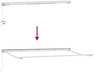 vidaXL Markiza zwijana Biały 400x200 cm 9
