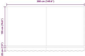 vidaXL Markiza zwijana Biały 400x200 cm 10