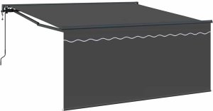 vidaXL Markiza zwijana Antracyt 300 x 250 cm Tkanina 2