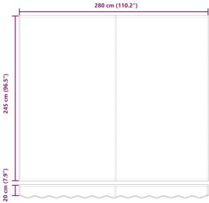 vidaXL Markiza zwijana Brązowy 300x250 cm Poliester 10