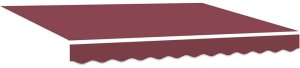 vidaXL Markiza zwijana Burgund czerwony 300x250 cm Poliester 4