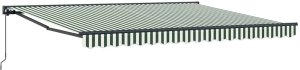 vidaXL Markiza zwijana Zielony i Biały 400x300 cm 2