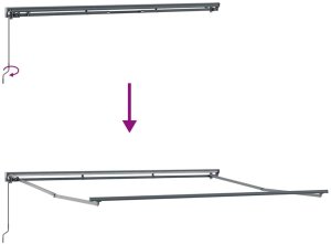 vidaXL Markiza zwijana Zielony i Biały 400x300 cm 9