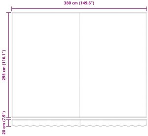 vidaXL Markiza zwijana Zielony i Biały 400x300 cm 10