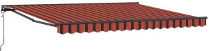 vidaXL Markiza zwijana Pomarańczowy i brązowy 400x300 cm 2