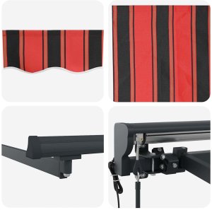 vidaXL Markiza zwijana Pomarańczowy i brązowy 400x300 cm 8