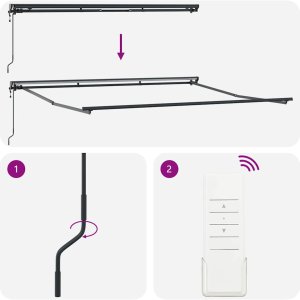 vidaXL Markiza zwijana Pomarańczowy i brązowy 400x300 cm 9