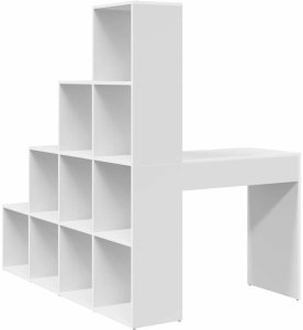 vidaXL Biurko narożne Biały Standardowe Drewno inżynieryjne i MDF 6