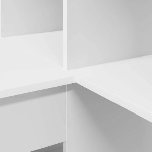 vidaXL Biurko narożne Biały Standardowe Drewno inżynieryjne i MDF 8