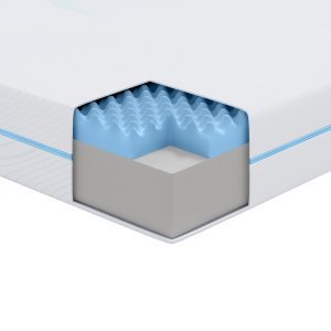 vidaXL Materace Biały 100 x 200 cm 100% tkanina poliestrowa jacquard 4