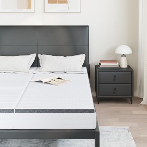 vidaXL Materace 2 pcs Biały, Szary 70 x 200 cm Dziane tkanina 2