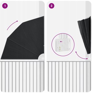 vidaXL Ekran Prywatności Balkonowej Antracyt 210 x 210 cm tkanina 8