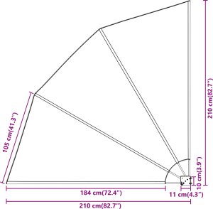 vidaXL Ekran Prywatności Balkonowej Ciemnozielony 210 x 210 cm tkanina 2