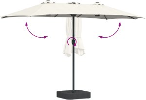 vidaXL Parasolka ogrodowa piaskowy 385 x 209 x 244 cm tkanina 5