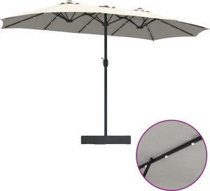vidaXL Parasolka ogrodowa piaskowy 385 x 209 x 244 cm tkanina 6