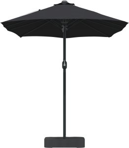 vidaXL Parasolka ogrodowa Czarny 385 x 209 x 244 cm tkanina 3